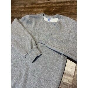 Vintage 90’s Russell Athletic Blank Crewneck Sweatshirt Womens Small Gray